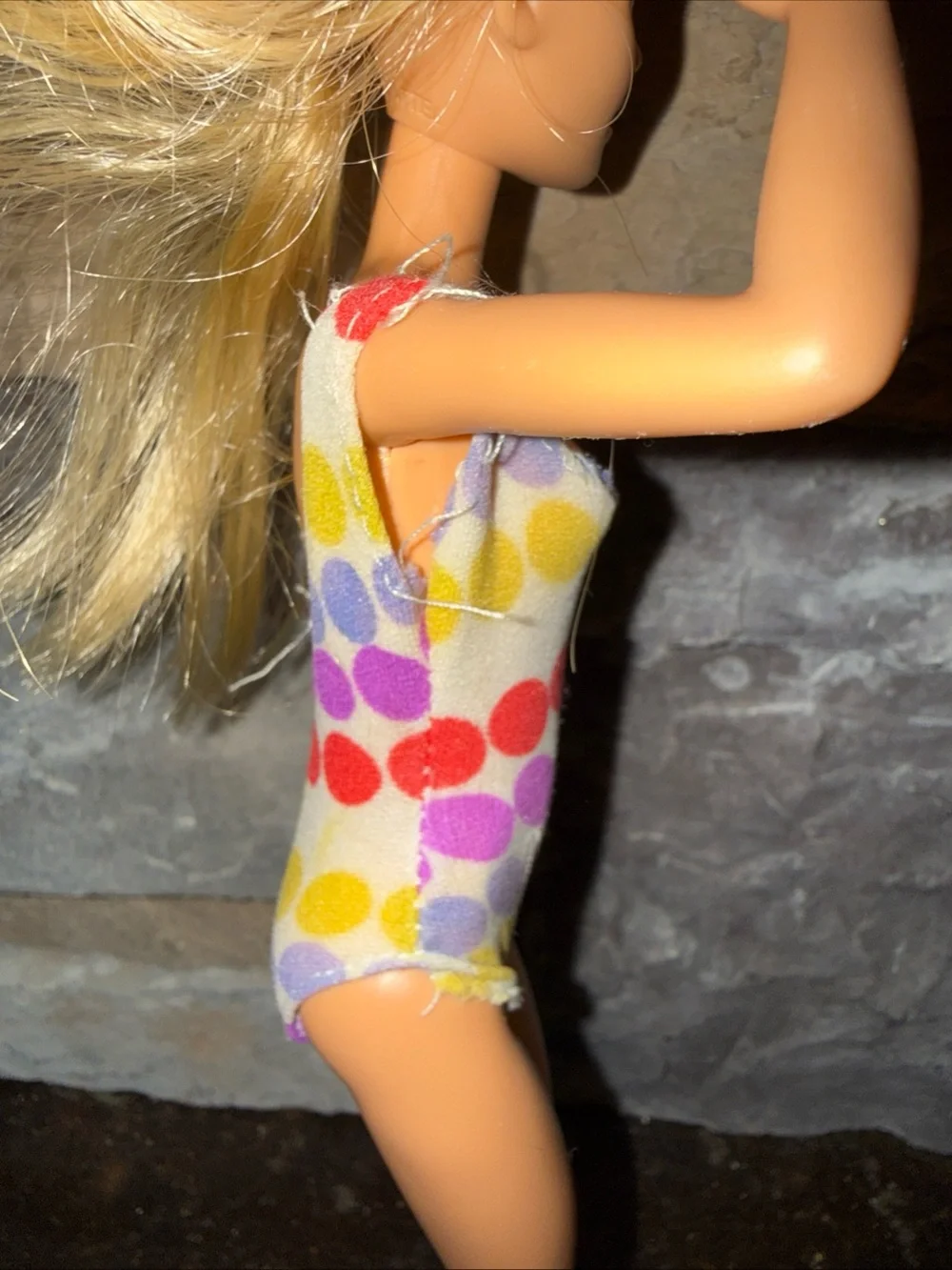 Barbie skipper 70’s polka dot swimsuit worn